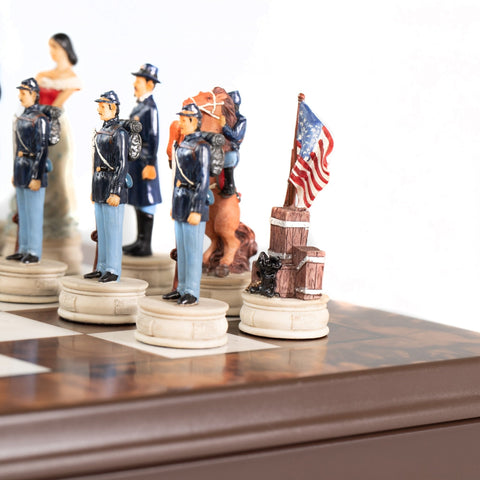 CIVIL WAR: Hand Painted Chess Set with Beautiful Wooden Chessboard - Box - Hobby.lt 🇬🇧