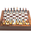 CIVIL WAR: Hand Painted Chess Set with Beautiful Wooden Chessboard - Box - Hobby.lt 🇬🇧