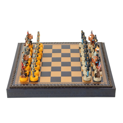 CIVIL WAR: Handpainted Chess Set with Chessboard & Box & Chess Set - Hobby.lt 🇬🇧