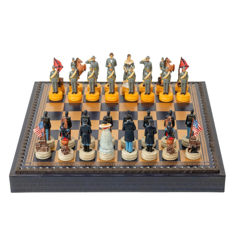 CIVIL WAR: Handpainted Chess Set with Chessboard & Box & Chess Set - Hobby.lt 🇬🇧