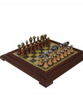 CLASSIC CHESS SET: Metal & Wood Pieces with Brass Effect Wooden Chessboard - Hobby.lt 🇬🇧