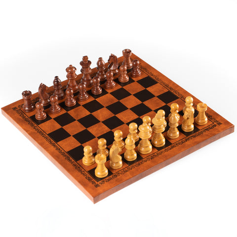 Classic Magnetic Wooden Chess Pieces with Wooden Chess Board N°100