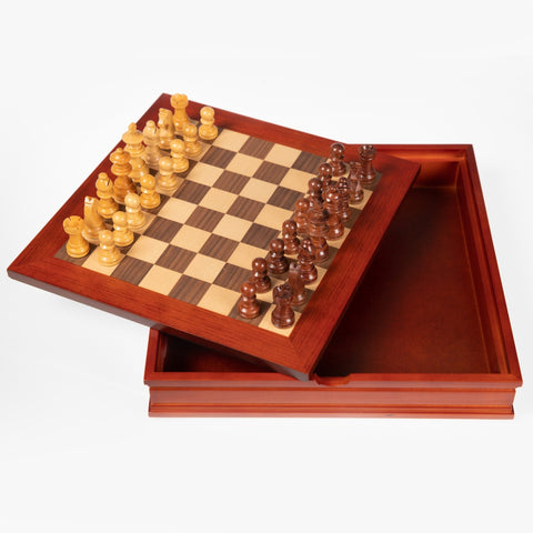 Classic Rosewood Wooden Chess Pieces with Maple Wood Chess Board N°101 - Hobby.lt 🇬🇧