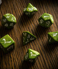 Classic RPG Dice Set Olive and white - Hobby.lt 🇬🇧