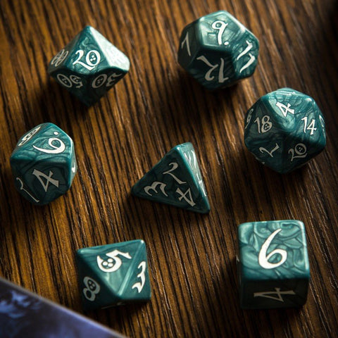 Classic RPG Dice Set stormy and white - Hobby.lt 🇬🇧