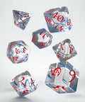 Classic RPG Dice Set Translucent and blue red - Hobby.lt 🇬🇧