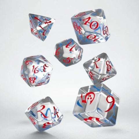 Classic RPG Dice Set Translucent and blue red - Hobby.lt 🇬🇧