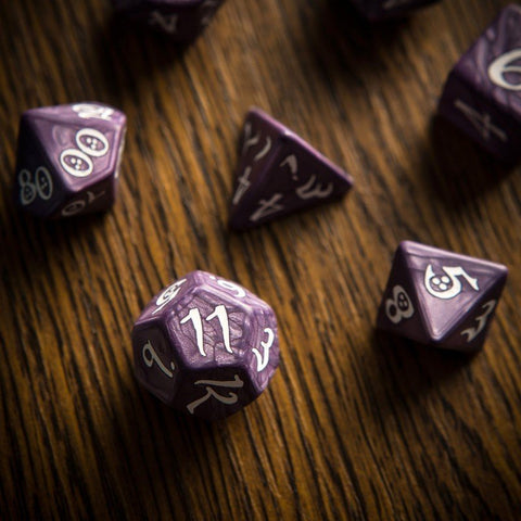 Classic RPG Dice Set violet and white - Hobby.lt 🇬🇧