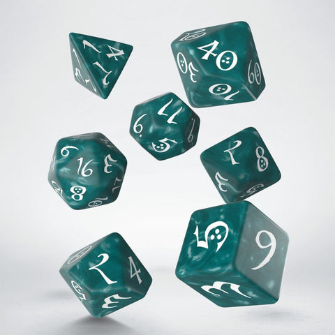 Classic RPG Dice Set stormy and white