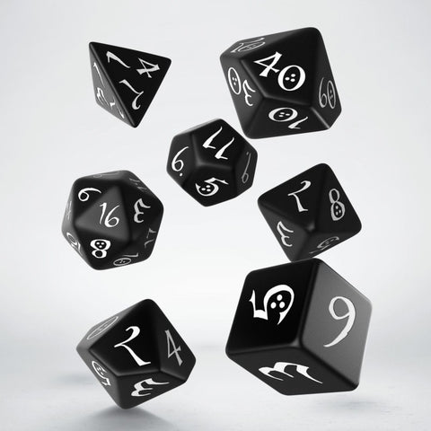 Classic RPG Dice Set black and white