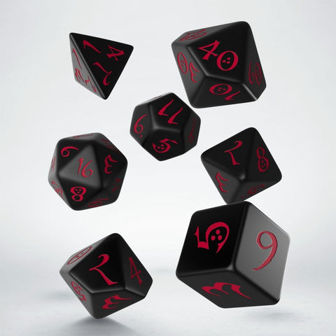 Classic RPG Dice Set black and red