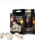 Classic Runic Dice Set beige and blue - Hobby.lt 🇬🇧