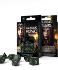 Classic Runic Dice Set black and green - Hobby.lt 🇬🇧