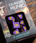 Classic Runic Dice Set Purple and yellow - Hobby.lt 🇬🇧