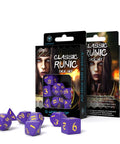 Classic Runic Dice Set Purple and yellow - Hobby.lt 🇬🇧