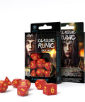 Classic Runic Dice Set red and yellow - Hobby.lt 🇬🇧