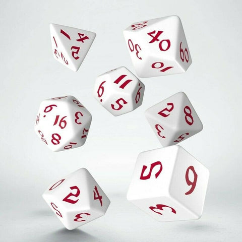 Classic Runic Dice Set white and red - Hobby.lt 🇬🇧