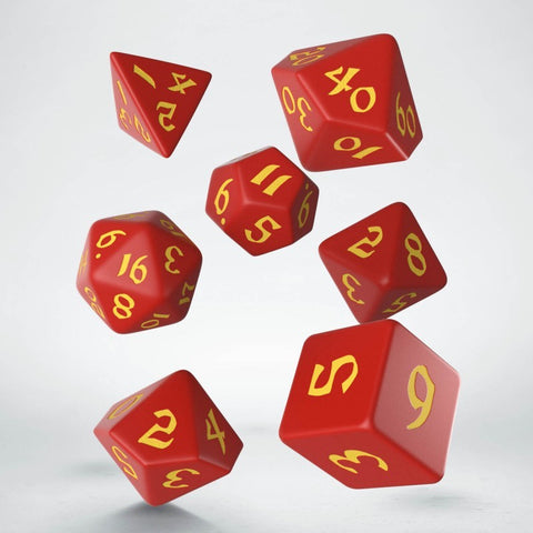 Classic Runic Dice Set red and yellow