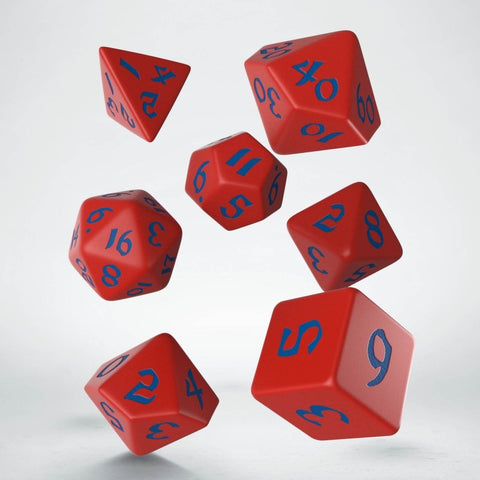 Classic Runic Dice Set red and blue