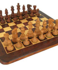 CLASSIC SET: Wooden Weighted Feltered Chess Men with Rosewood/Maple Chessboard - Hobby.lt 🇬🇧