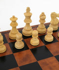 Classic Wooden Chess with Beautiful Leather - like Chessboard - Hobby.lt 🇬🇧