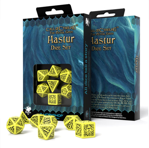 COC The Outer Gods Hastur Dice Set yellow and black - Hobby.lt 🇬🇧