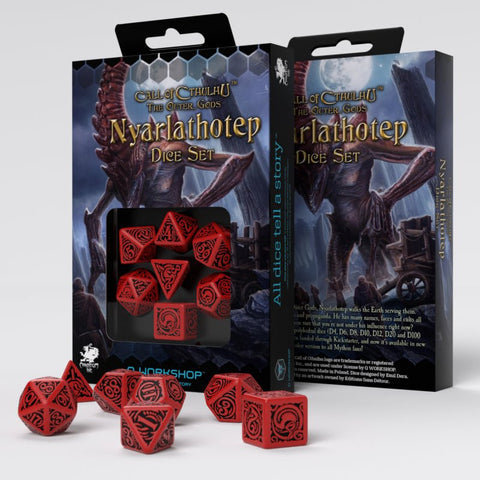 COC The Outer Gods Nyarlathotep Dice Set red and black - Hobby.lt 🇬🇧