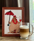 Coffee Break - Cross Stitch Kit by Aine - Hobby.lt 🇬🇧