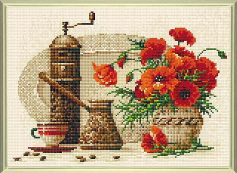 Coffee diamond mosaic kit by RIOLIS Ref. no.: AM0012 - Hobby.lt 🇬🇧