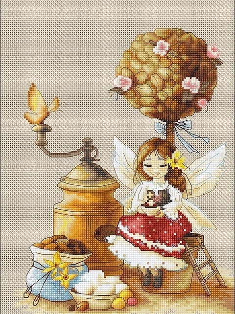 Coffee Fairy SB1132 - Cross Stitch Kit