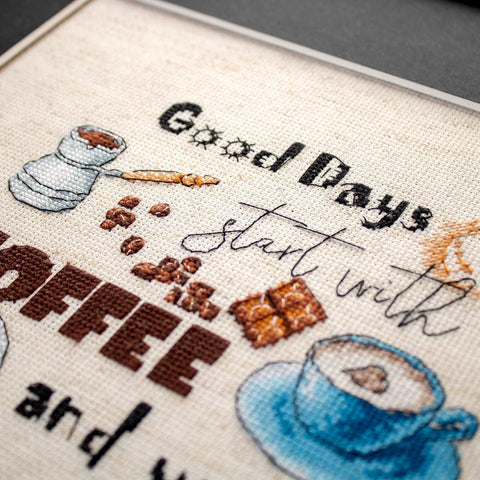 Coffee Time SLETI927 - Cross Stitch Kit - Hobby.lt 🇬🇧