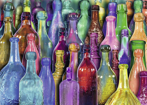 Colorful Bottles 1000 Piece Puzzle - Hobby.lt 🇬🇧