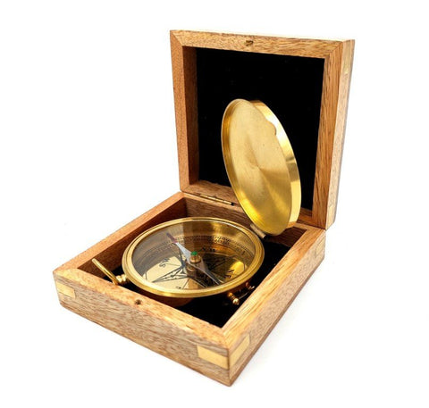 Compass in a wooden box 1054 - Hobby.lt 🇬🇧