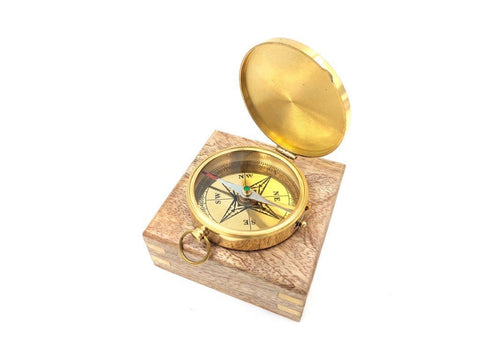 Compass in a wooden box 1054 - Hobby.lt 🇬🇧