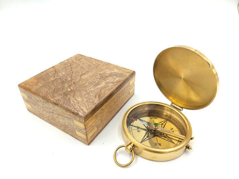 Compass in a wooden box 1054 - Hobby.lt 🇬🇧