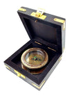 Compass with a magnifying glass in a wooden box C - 1612 - Hobby.lt 🇬🇧