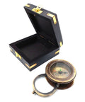 Compass with a magnifying glass in a wooden box C - 1612 - Hobby.lt 🇬🇧