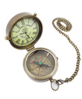 Compass with brass watch in a wooden box NC 2951A - Hobby.lt 🇬🇧