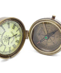 Compass with brass watch in a wooden box NC 2951A - Hobby.lt 🇬🇧