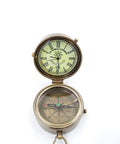 Compass with brass watch in a wooden box NC 2951A - Hobby.lt 🇬🇧