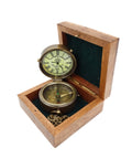 Compass with brass watch in a wooden box NC 2951A - Hobby.lt 🇬🇧