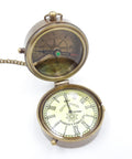 Compass with brass watch in a wooden box NC 2951A - Hobby.lt 🇬🇧