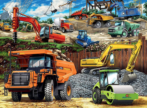 Construction Vehicles 100 Piece Puzzle