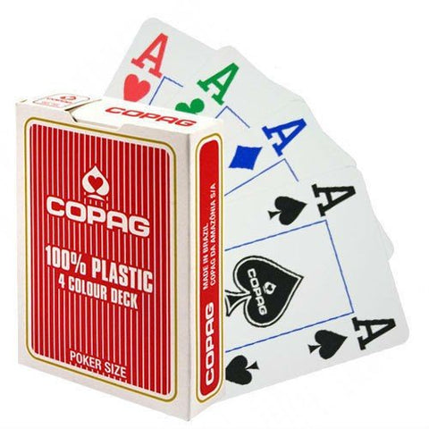 Copag 4 Colour poker cards (Red) - Hobby.lt 🇬🇧