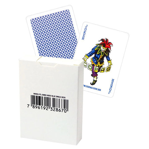 Copag 4 Corner Jumbo poker cards in white box (Blue)