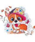 Corgi in baseball cap - unique WOODEN puzzle 116 pcs - Hobby.lt 🇬🇧