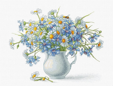 Cornflowers and camomiles SB2275 - Cross Stitch Kit by Luca-s