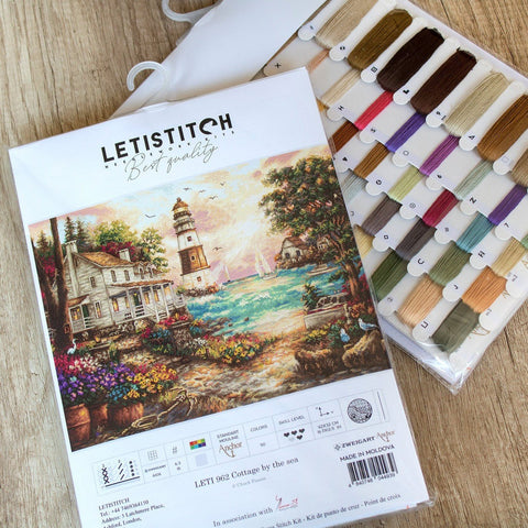 Cottage by the sea SLETI962 - Cross Stitch Kit - Hobby.lt 🇬🇧