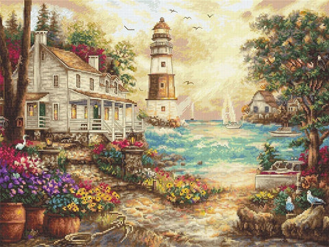 Cottage by the sea SLETI962 - Cross Stitch Kit - Hobby.lt 🇬🇧