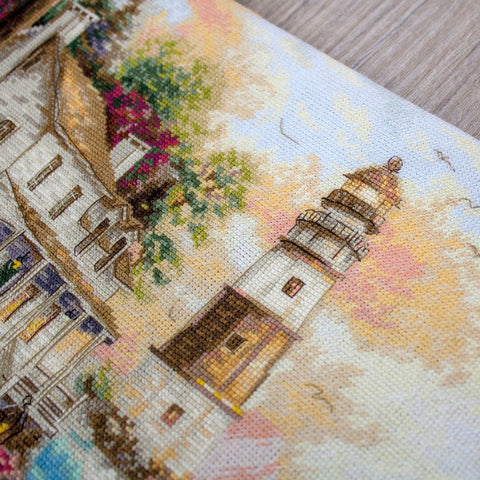 Cottage by the sea SLETI962 - Cross Stitch Kit - Hobby.lt 🇬🇧